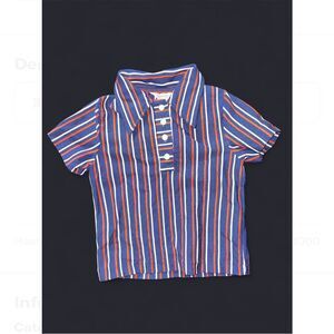 VTG 50s/60s Kids Striped Polo Shirt - Size 4